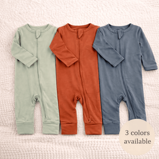 Mint Bamboo Zip Romper - Everbare Kids