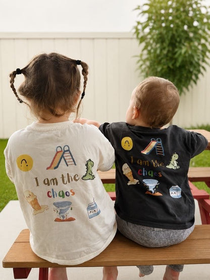 Chaos Oversized Tee | 100% Cotton Fabric - Everbare Kids
