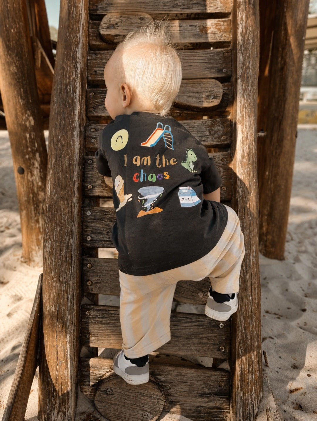 Chaos Oversized Tee | 100% Cotton Fabric - Everbare Kids
