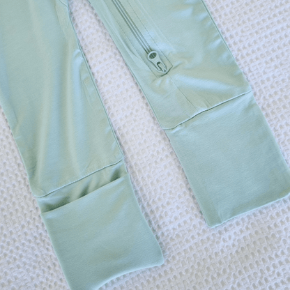 Mint Bamboo Zip Romper - Everbare Kids