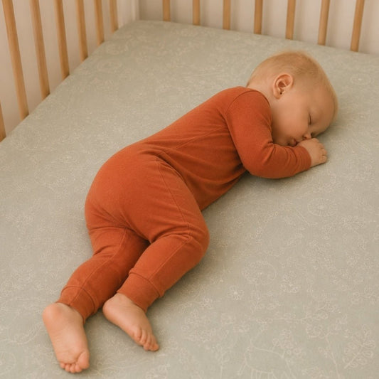 Terracotta Tagless Bamboo Zip Romper - Everbare Kids